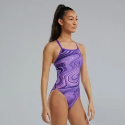 TYR Purple Vitality Durafast Elite® Diamondfit Swimsuit - TYR -Aqua Shop DVITA7A 510 alt04