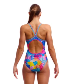 Funkita Ladies Pixel Paradise Diamond Back One Piece - Funkita -Aqua Shop FKS033L PIXEL PARADISE 02