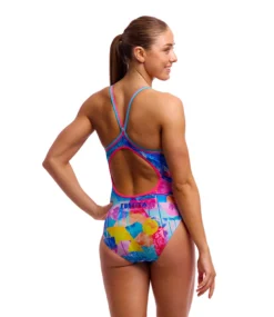 Funkita Ladies Pixel Paradise Diamond Back One Piece - Funkita -Aqua Shop FKS033L PIXEL PARADISE 06