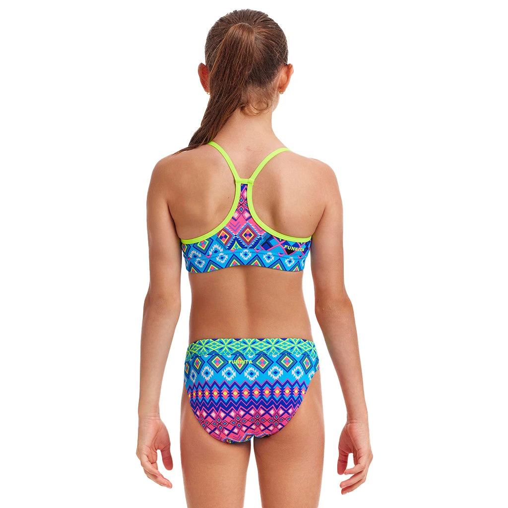 Funkita Kris Kringle Girls Swim Crop Top - Funkita 2 Funkita Kris Kringle Girls Swim Crop Top - Funkita - Image 2