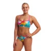 Funkita Cloudy Colours Ladies Swim Crop Top - Funkita
