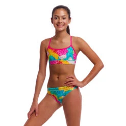 Funkita Cloudy Clolours Girls Swim Crop Top - Funkita