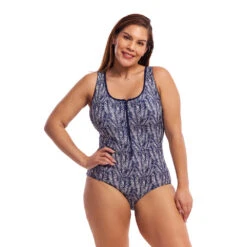 Funkita Pressure Palm Ladies Zip Front One Piece - Funkita