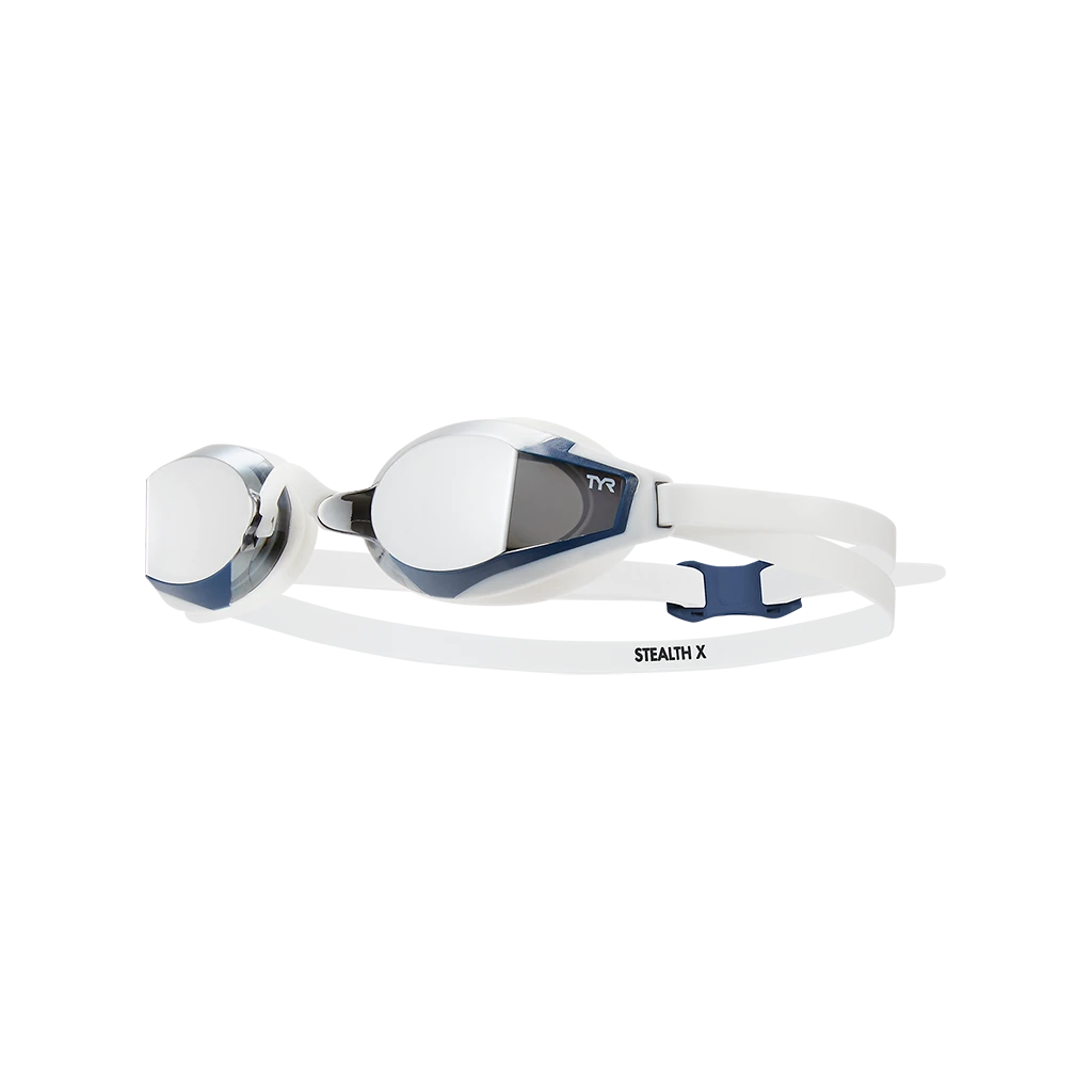 TYR White Stealth-X Mirrored Performance Goggles - TYR 1 TYR White Stealth-X Mirrored Performance Goggles - TYR