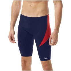 TYR Hexa Durafast Elite® Curve Splice Navy/Red Jammer