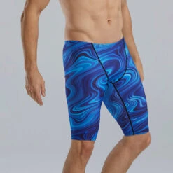 TYR Durafast Elite® Vitality Blue Jammer Swimsuit -Aqua Shop SVITA7A 420 alt04