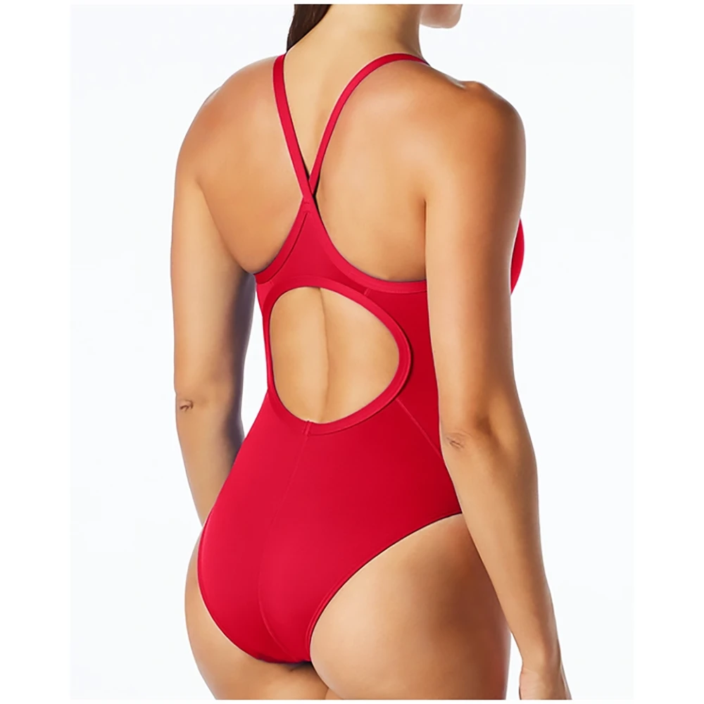 TYR Durafast Solid Red Elite Womens Diamond Swimsuit - TYR 2 TYR Durafast Solid Red Elite Womens Diamond Swimsuit - TYR - Image 2