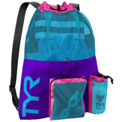TYR Big Mesh Mummy Back Pack 13 TYR Big Mesh Mummy Back Pack -Aqua Shop lbmmb3 545 alt01