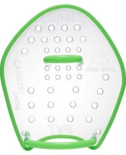 TYR Catalyst Stroke Training Paddles -Aqua Shop lcatstk lime xs clear lt 1