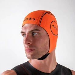 ZONE3 Neoprene Swim Cap -Aqua Shop orange neoprene cap 4 1000x 2x ee5498fc deb9 4d3f a66a 03969cfa935f